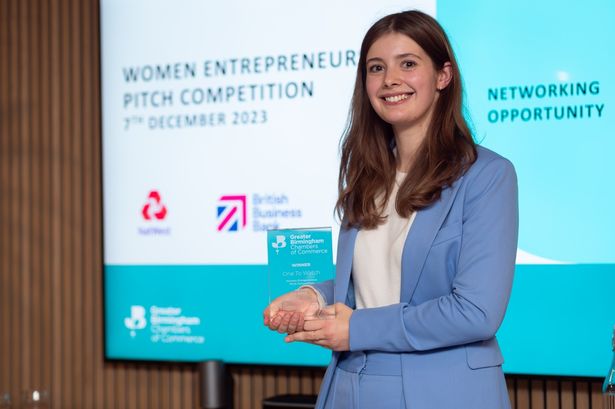 Olivia Simpson, founder of SymbioTex, who won the Women Entrepreneurs Pitch Competition run by Greater Birmingham Chambers of Commerce